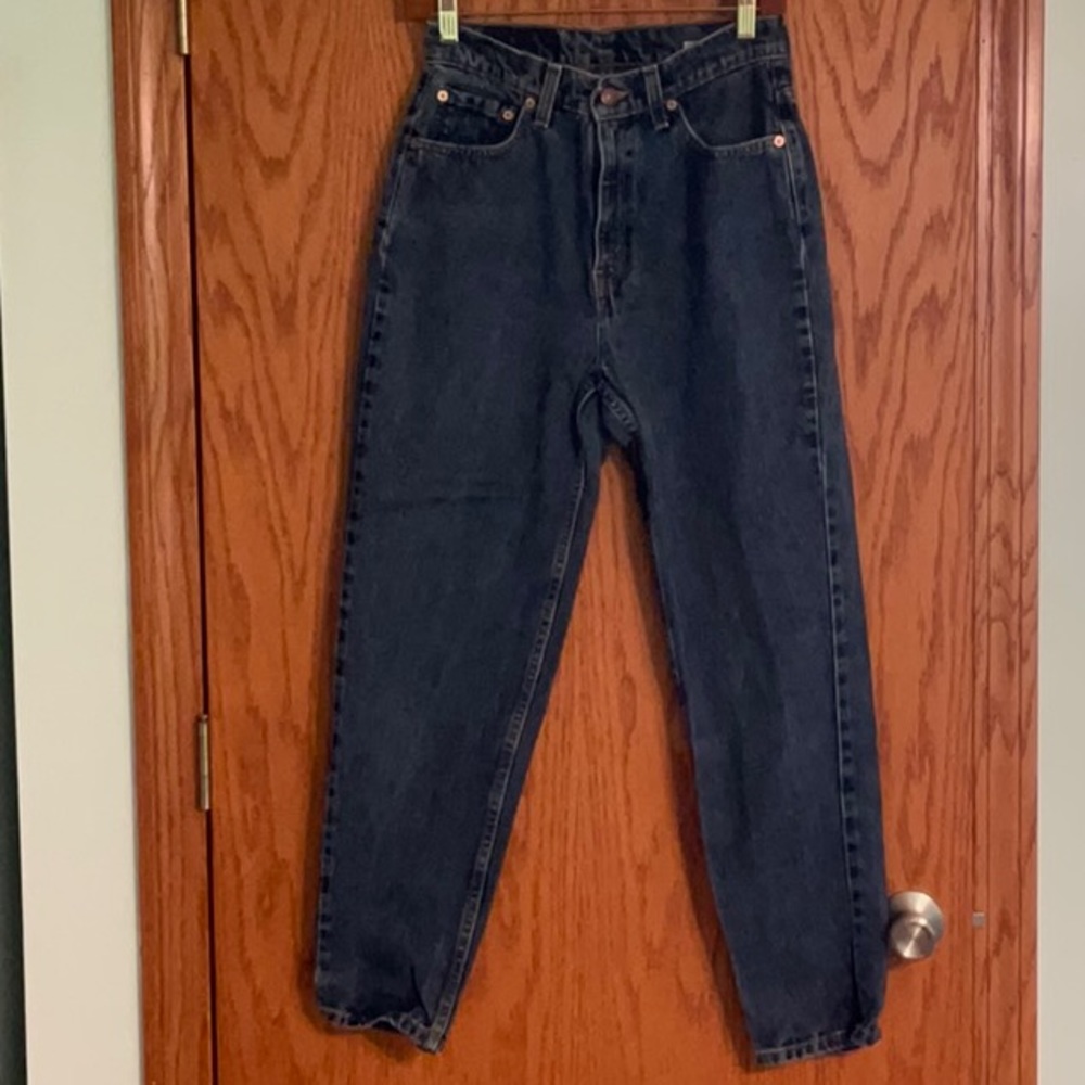 Levi’s 521 Dark Denim Jeans Tapered Fit Tapered Leg MADE IN USA - Picture 1 of 6